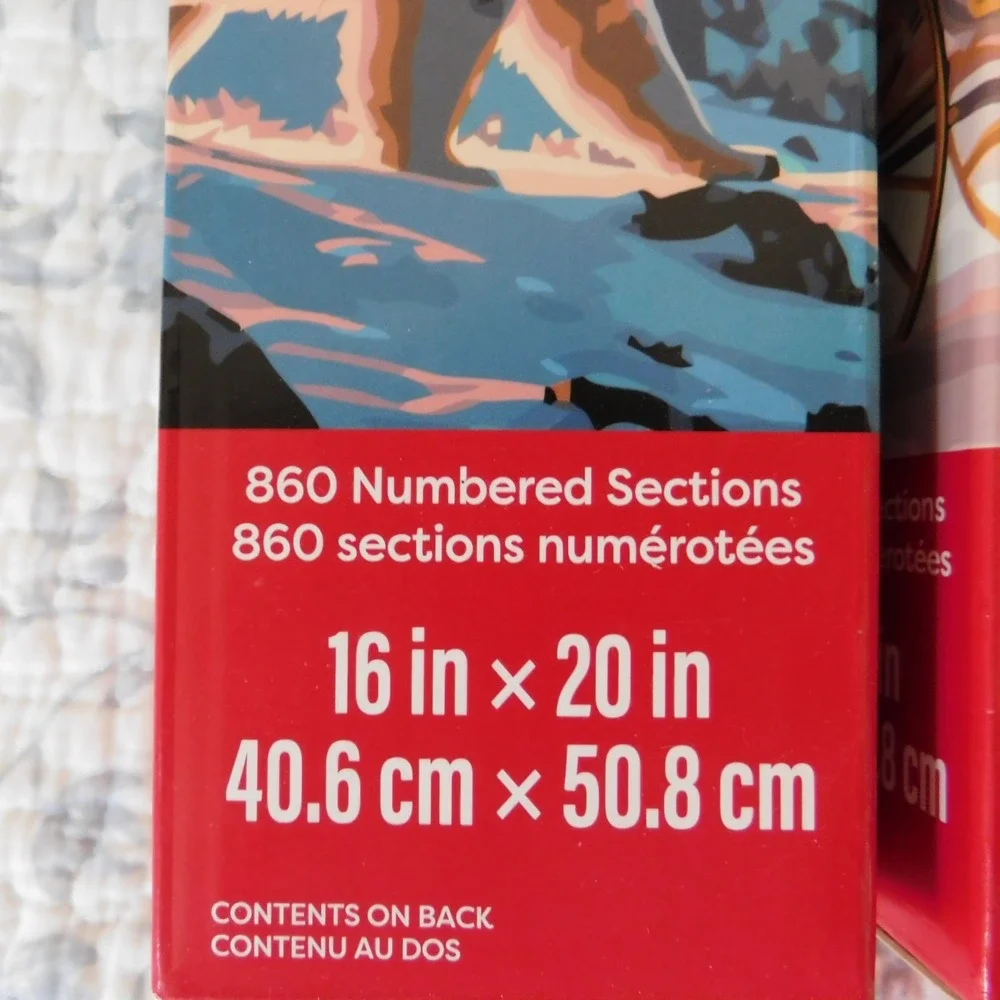 Lot of 3 Paint by Numbers Kit Winter Scenes Christmas Artist Loft
